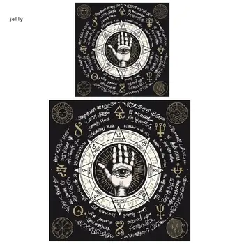 448C Tarot Tabuľka Kryt veštenie z ruky Vzor Obrus Lemovaný Námestie Handričkou Tarot Vzorované Tabuľka Kryt pre Duchovné Praktiky
