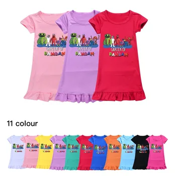 2023 Lete Cartoon Nightgown Záhrade Banban Dievčatá Šaty Deti Oblečenie, Krátke Pyžamo Princezná Šaty Deti Sleepwear