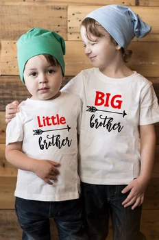 1pcs Veľký/Malý Brat Rodiny Zodpovedajúce Oblečenie Deti Krátky Rukáv Bežné T-shirt Topy Oblečenie Baby Boy Tees Oblečenie Košele