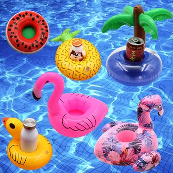 1pc PVC s Nafukovacou Plávajúce Nápojov Držiak na Svadby, Narodeniny Bakalárske Pool Party Jednorožec Flamingo Balóny Bazén Príslušenstvo