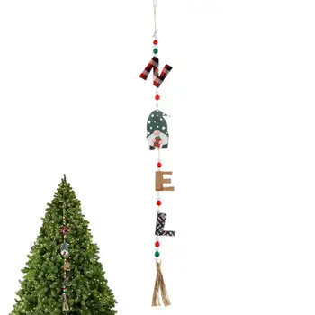 Trpaslíci Dreva Zavesiť Výzdoba Pre Strom Dreva List Prívesok Ozdoby Gnome Vianočný Strom Dekorácie Pre Dom, Predné Dvere Na Verande
