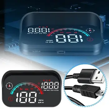 Auto Hud Displej Auto Projektor Alarm, Head Up Displej Otáčkomer čelné Sklo Elektronické Príslušenstvo S USB Kábel Auto Displej