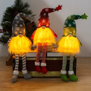 2024 Žiariace Gnome Vianočné Anonymný Bábika Veselé Vianoce Domáce Dekorácie Navidad Natal Darček pre Nový Rok Vianočné Darčeky