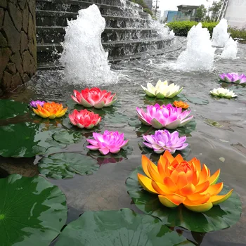 10 cm Plávajúce Umelé Lotus Falošné Rastlín DIY lekna Simulácia Lotus Domov Záhradné Dekorácie Lacné Vonkajší Dekor