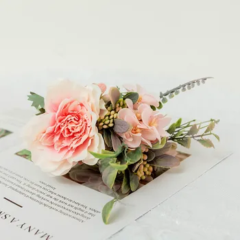 Umelé Kvety Pre Domáce Dekorácie Camellia Skúmie Zmes Kvetov Váza Nordic Domova Pre Svadobných Doplnkov