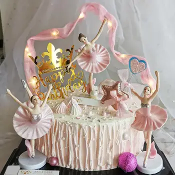 3x Balerína Tortu Vňaťou Cupcake Mulčovače Tortu Vyberá Tvorivé Cake Decoration Tanečné Pohyby Hračky, Svadby, Narodeniny, Party Dekoroch