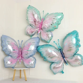 3ks Motýľ Balóny Fóliové Balóniky pre Motýľ Tému pre Dievčatá, Narodeninová Párty, Baby Sprcha Svadobné Dekorácie