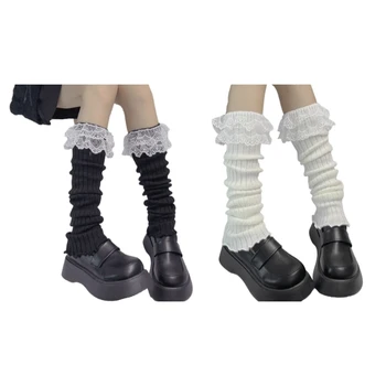 Horúce Japonské Dievčatá Sladké Dievča Leg Warmer Pliesť Ponožky Vlnené Pletené Nohy Kryt 37JB