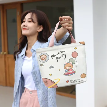 Malé Látkové Taška Instagram Roztomilý Dievča Leta Látkové Taška s Literárny Strane taška Taška kórejská Verzia Voľný čas Mobilného Telefónu Taška