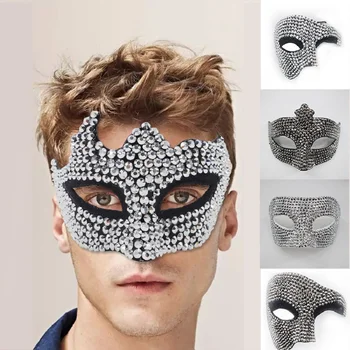 Nový High-End Diamond Intarzované A Pol Masku Na Tvár, Európske A Americké Módne Make-Up Loptu Trend Drahokamu Masku Na Tvár