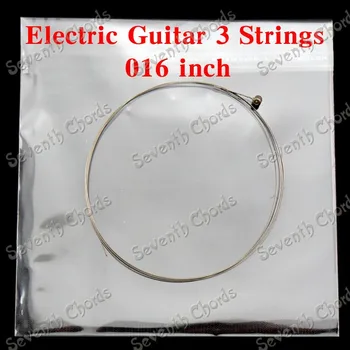10 Ks Nehrdzavejúca Oceľ Jednotného 3 Struny Pre Elektrickú Gitaru G-3. 016 palca (nie reťazce nastaviť,len 3 string 10 ks)