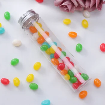 S plochým dnom Plastové Jasné Skúmavky s korunkových Candy Kozmetické Cestovné Lotion Kontajnerov