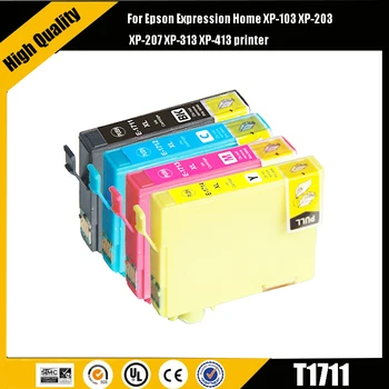 einkshop T1711 T1701-T1704 Kompatibilné atramentové kazety Pre Epson Expression Home XP-103 XP-203 XP-207 XP-313 XP-413 tlačiareň