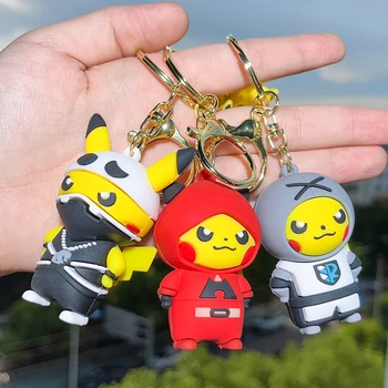 Anime Pikachu Ninja Bábika Keychain Pre Ženy, Študenti Roztomilý Taška Prívesok Príslušenstvo Auto Keychain Hračky, Darčeky pre Deti