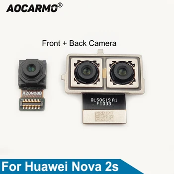 Aocarmo Pre Huawei Nova 2S HWI-AL00 Predné Tvár + Späť Zadná Kamera Modul Veľký Fotoaparát Flex Kábel, Náhradný Diel