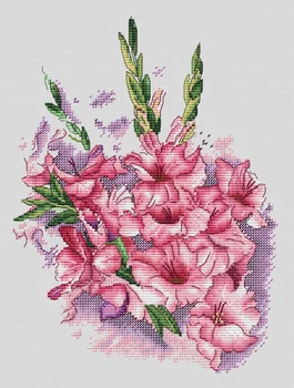Unprinted Bavlna Aida Strane Ružové kvety 31-37 Cross Stitch Súpravy,14, 16, 18, 22, 25, 28CT, DIY Textílie Plavidlá