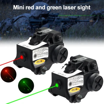 Kompaktný Mini Red&Green Laser Taktické Pod-Závesné Pohľad Lov Optika Rozsah Laserový Zameriavač pre 20 mm Picatinny Rail S 3*CR1 PODĽA