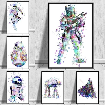 DIY Disney Diamond Maľovanie Marvel Star Wars Vojakov, Akvarel Diamond Výšivky Cross Stitch Súpravy, Spálne Kolo Domova