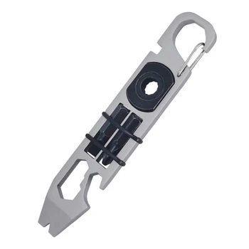 1 KS Integrované Multifunkčné Ratchet Páčidlo Kombinovaný Nástroj, Silver a Black Steel Skrutkovač, maticový Kľúč