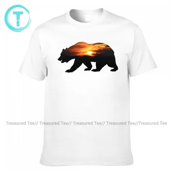 Grizzly Tee Tričko Úžasné Krátke Rukáv, 100 Bavlna Tričko Lete Tlač Tričko Nadrozmerné Muž