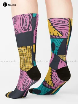 Nočná Mora Šité Vzor Ponožky Roztomilé Ponožky Pre Ženy Osobné Vlastné Unisex Dospelých Dospievajúcu Mládež Ponožky 360° Digitálna Tlač Harajuku