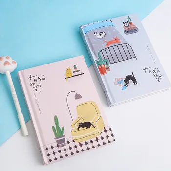 Kórejský Cute Cat Rodinné Plánovanie Osobných Plánovač Organizátor Malé Čerstvé Notebook Agendy Plán A5 najvhodnejšie pre Študentov Dary
