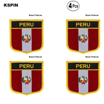 Peru Shiled Tvar vlajky škvrny národnej vlajky opráv Cothing DIY Dekorácie