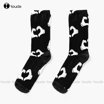 Roztomilé Srdce Strane Láska Ponožky Ponožky Muži Móda Voľný Čas Kreatívne Zábavné Umenie Abstraktné Olejomaľba Ponožky 360° Digital Print Art