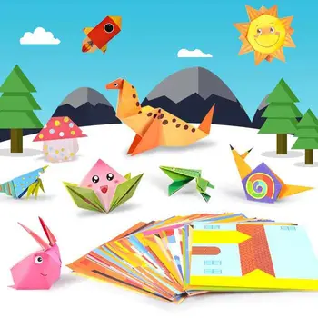 54Pages Tvorivé Deti Plavidlá Hračiek 3D Detská Vzdelávacie Ručný Papier Cartoon Zvierat Domov Baby Skoré Vzdelávanie Origami