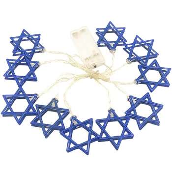 Dovolenka Dekorácie Hanukkah Dodávky Strany Krytý Zdobí Hviezda David Svetlo