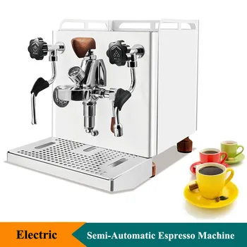 110V 220V Elektrické Kvalitné Espresso Stroj Semi-Automatické Espresso Stroj, Nerezový kávovar Stroj Pre Obchod