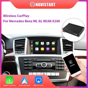 NAVISTART Bezdrôtový CarPlay Na Mercedes Benz ML, GL W166 X166 2012-2015 s Android Auto AirPlay Zrkadlo Odkaz Auto Hrať Funkcie