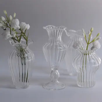 MINI Sklenené Vázy Roztomilý Ľahký DIY Rastlín Váza Transparentné Hydroponické Váza Rastlín