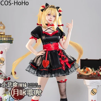 COS-HoHo Shugo Chara Tsukiyomi Utau Malý Diabol Horúce Dievča Oblečenie, Krásne Šaty Cosplay Kostým Halloween Party Vyhovovali Ženy