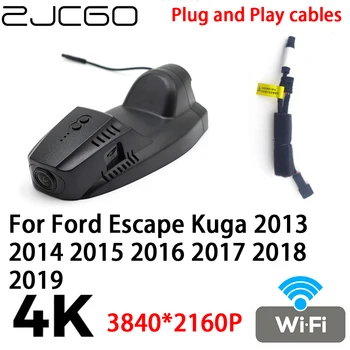 ZJCGO 4K 2160P Auta DVR Dash Cam Kamera, videorekordér Plug and Play pre Ford Escape Kuga 2013 2014 2015 2016 2017 2018 2019