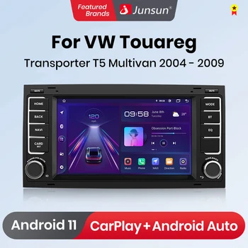 Junsun Android Auto Rádio pre Volkswagen VW Touareg Multivan T5 Transporte 2004-2009 Carplay Auto Multimédiá GPS 2 din autoradio