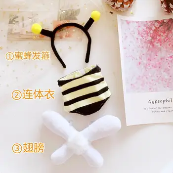 20 cm včiel medonosných PP Vymeniteľné bavlnené oblečenie Bábiky Zimné Headdress sveter Sean Xiao Oblečenie detské Vianočné darčeky