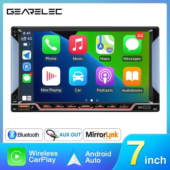 GEARELEC 2 Din autorádia Android 12 Bezdrôtový CarPlay Android Auto autorádia Autoradio s GPS, WiFi, Multimediálny Prehrávač Pre VW Golf