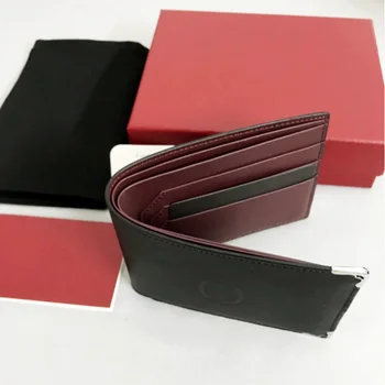 LAN CA - pravá Koža Čierna Červená Peňaženka S Box Set