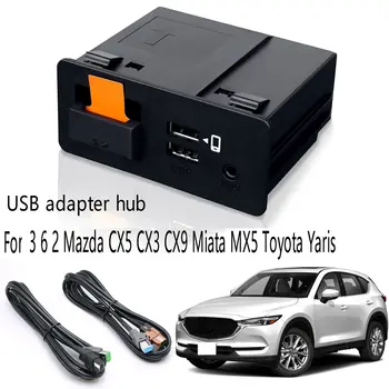 Auto Adaptéra USB Hub pre Apple-CarPlay Android TK78-66-9U0C pre Mazda 3 6 2 Mazda CX5 CX3 CX9 Miata MX5 Toyota Yaris