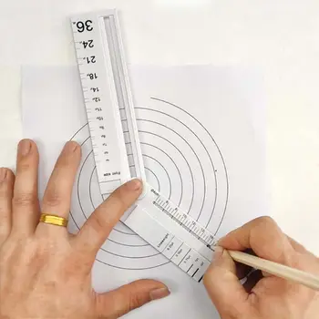 Jednoduchý Štýl Papiernictvo Dodávky Uhol Obdĺžnik 30 cm Pravítko Nástroj na Kreslenie Uhlomeru Kompas paralelné Pravítko